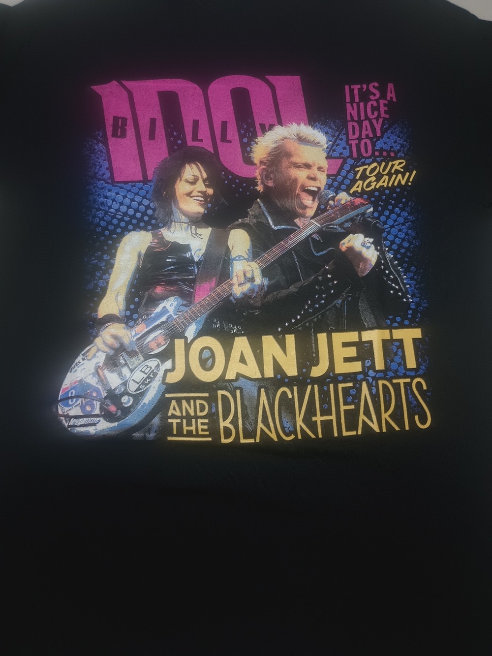 Billy Idol Joan Jett And The Blackhearts It's A Nice Day To Tour Again T Shirt M